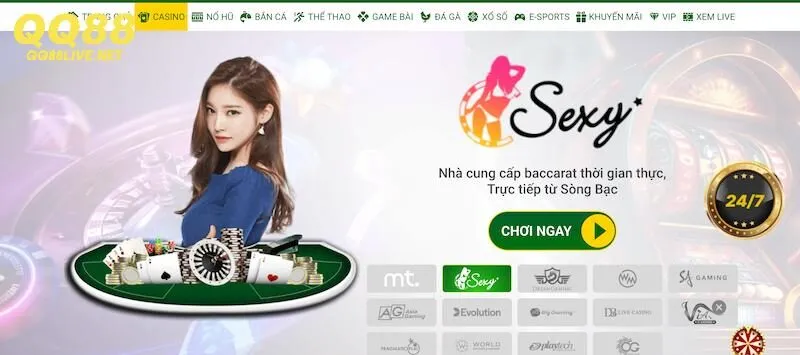 Ưu điểm vượt trội mà bạn chỉ có thể thấy tại sảnh game Casino QQ88