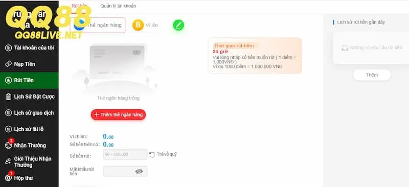 Điều kiện rút tiền QQ88 mà hội viên cần tuân thủ