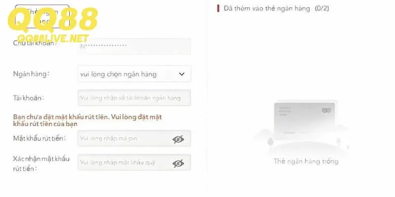 Phương thức thanh toán rút tiền QQ88 phổ biến hiện nay tại nhà cái